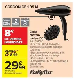 Carrefour Sèche cheveux moteur DC offre