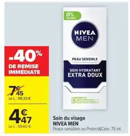 Carrefour Soin du visage NIVEA MEN offre