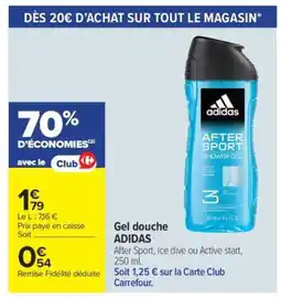 Carrefour GEL DOUCHE ADIDAS offre