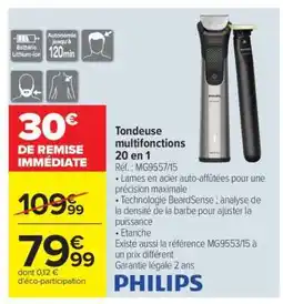 Carrefour Tondeuse multifonctions 20 en 1 offre