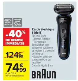 Carrefour Rasoir électrique Série 5 offre
