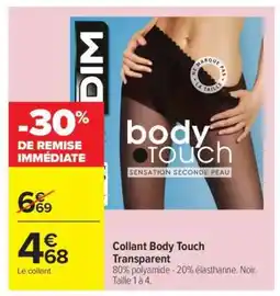 Carrefour Collant Body Touch Transparent offre