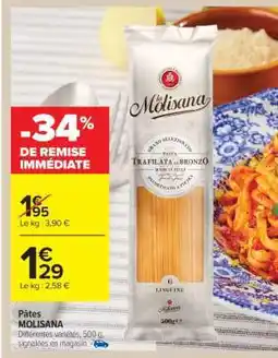 Carrefour Market Pâtes MOLISANA offre