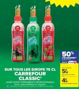 Carrefour Market Carrefour Classic' Sirop 75 cl offre