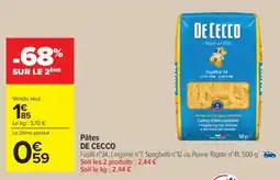 Carrefour Market Pâtes De Cecco offre