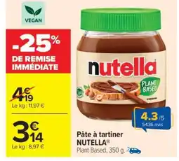 Carrefour Market Pâte à tartiner NUTELLA offre