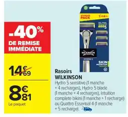 Carrefour Market Rasoirs WILKINSON offre