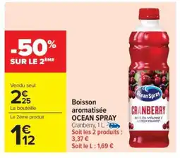 Carrefour Market Boisson aromatisée OCEAN SPRAY Cranberry, 1 L offre