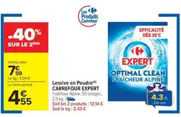 Carrefour Market Lessive en Poudre CARREFOUR EXPERT offre