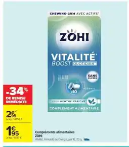 Carrefour Market Compléments alimentaires ZOHI offre