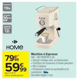 Carrefour Market Machine à Espresso offre