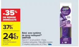 Carrefour Market Balai avec système de spray nettoyant SWIFFER offre