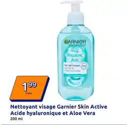 Action Nettoyant visage garnier skin active acide hyaluronique et aloe vera offre