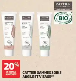 Auchan Cattier gammes soins argile et visage offre