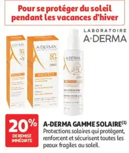 Auchan A-derma gamme solaire offre