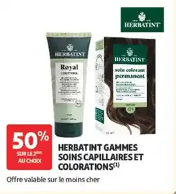 Auchan Herbatint gammes soins capillaires et colorations offre