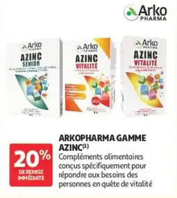 Auchan Arkopharma gamme azinc offre