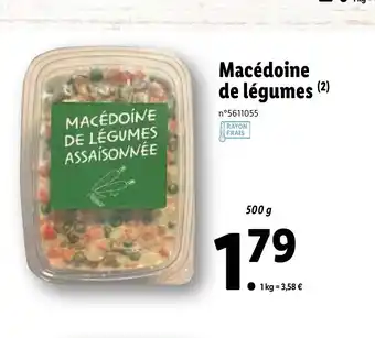 Lidl Macédoine de légumes offre