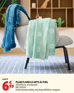 Auchan Plaid flanelle arts actuel offre