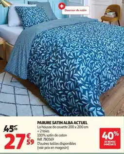 Auchan Parure satin alba actuel offre