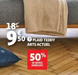 Auchan Plaid teddy arts actuel offre