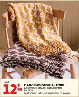 Auchan Plaid chevrons bogolan actuel offre
