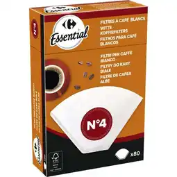 Carrefour Market Carrefour filtres à café blancs 1 x 4 offre