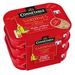 Carrefour Connétable sardines à l'huile offre