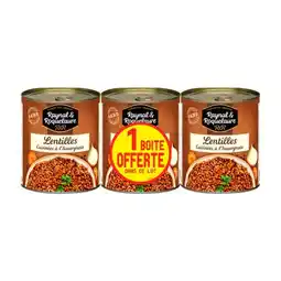 Carrefour Raynal et roquelaure lentilles cuisinées offre