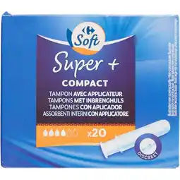 Carrefour Carrefour soft tampons avec applicateur offre