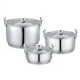 Carrefour Baumalu lot de 3 faitouts empilables offre