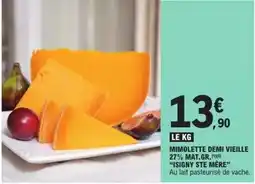 E.Leclerc Mimolette demi vieille 27% mat. gr. islangy ste mere offre
