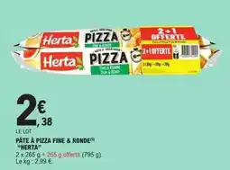 E.Leclerc Herta - pâte à pizza fine & ronde offre