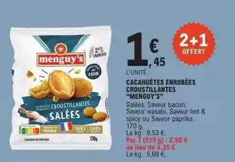 E.Leclerc Menguy's - cacahuètes enrobées croustillantes offre