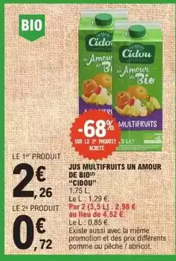 E.Leclerc Cidou - jus multifruits un amour de bio offre