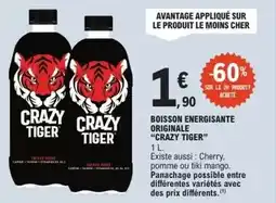 E.Leclerc Crazy tiger - boisson energisante originale offre