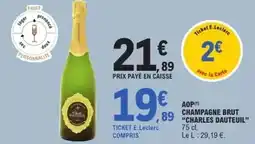 E.Leclerc E.leclerc - aop champagne brut offre
