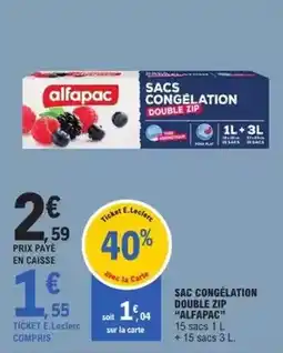 E.Leclerc E.leclerc - sac congélation double zip offre