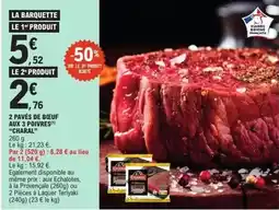 E.Leclerc Charal - 2 pavés de boeuf aux 3 poivres offre