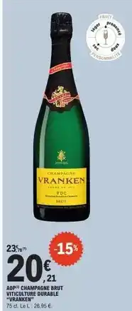 E.Leclerc Vranken - aop champagne brut victillure durballe francese offre