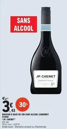 E.Leclerc Boisson a base de vin sans alcool cabernet offre