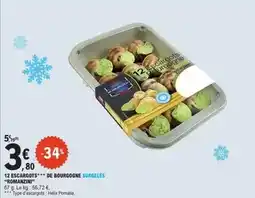 E.Leclerc 12 escargots de bourgogne surgelés offre