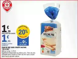E.Leclerc Pain de mie sans croûte nature offre