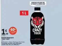E.Leclerc Crazy tiger - boisson énergisante crazy tiger offre