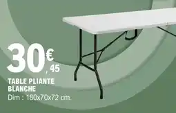 E.Leclerc Dim - table pliante blanche offre