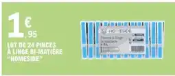 E.Leclerc Lot de 24 pinces a linge bi-matiere offre