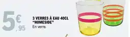 E.Leclerc 3 verres à eau 40cl offre