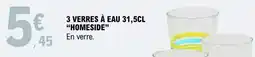 E.Leclerc 3 verres à eau 31,5cl offre