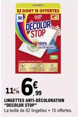 E.Leclerc Decolor stop - lingettes anti-décoloration decolor stop offre