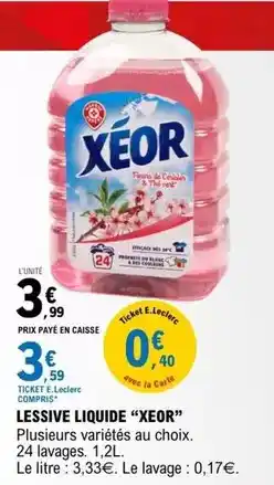 E.Leclerc E.leclerc - lessive liquide offre